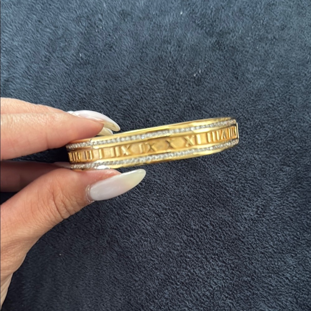 Elegant Gold and Silver Bangle Bracelet